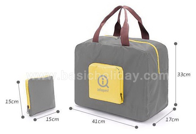 กระเป๋าผ้าพับได้ สกรีนโลโก้ ทำเป็นสินค้าพรีเมี่ยม ของที่ระลึก ของชำร่วย รับผลิต กระเป๋าพับได้ ของแจก