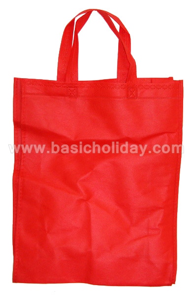 ถุงผ้าสปันบอนด์ สีแดง ราคาถูก กระเป๋าผ้า Spunbond Bag พร้อมสกรีนโลโก้ ถุงพรีเมี่ยม ถุงผ้าพิมพ์แบรนด์ 