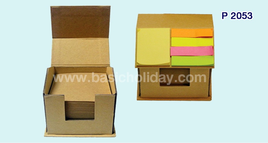 กล่องกระดาษโน้ตรีไซเคิล กล่องกระดาษโน๊ต  กล่องใส่กระดาษโน๊ตรีไซเคิล